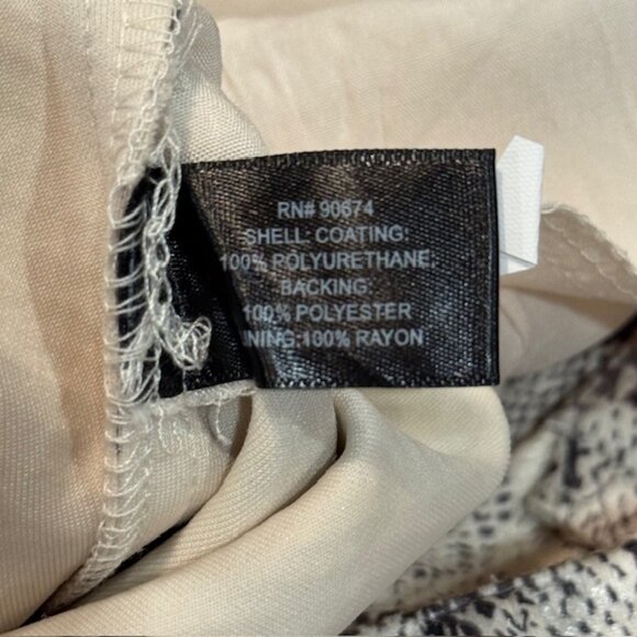 Boston Proper Shimmer Snake Print Five Pocket Pant - Off White- Size 12 - NWT - Picture 9 of 11